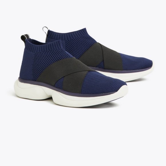 NEW Tory Burch Size 8 US Women's Tory Sport Bubble Sock Sneakers, Navy - NWB - Picture 4 of 4